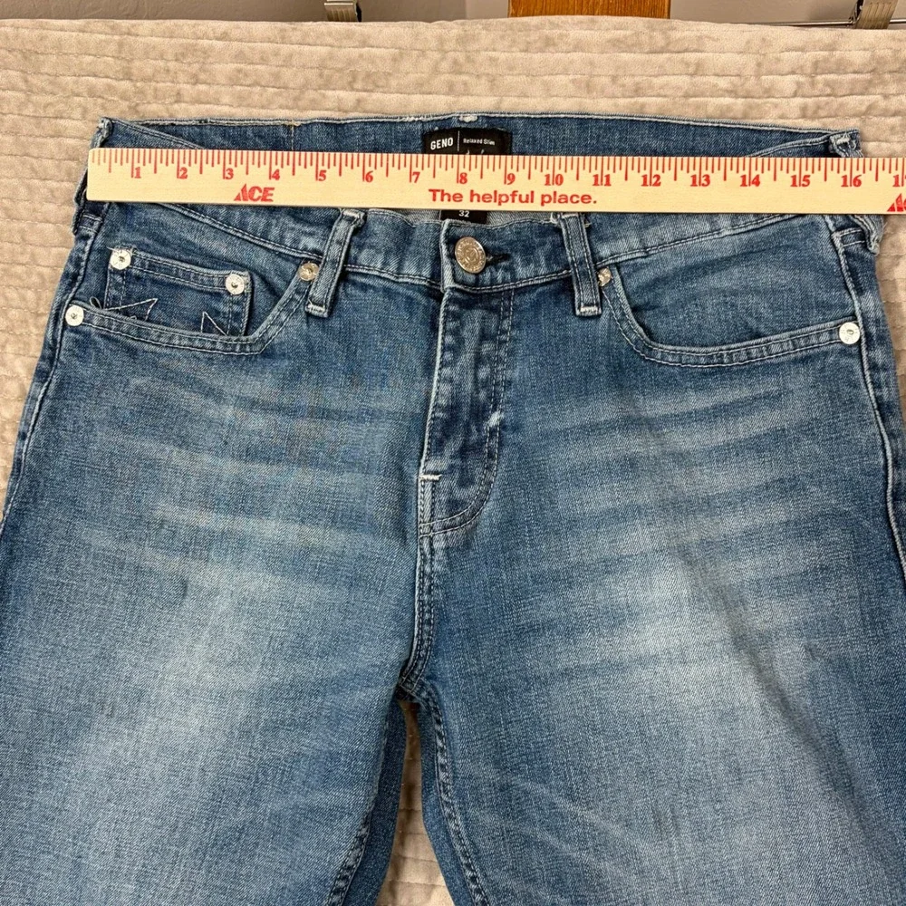 True Religion Geno Relaxed Slim Jeans Mens Size‎ 32 Blue Wash Denim - Picture 5 of 12